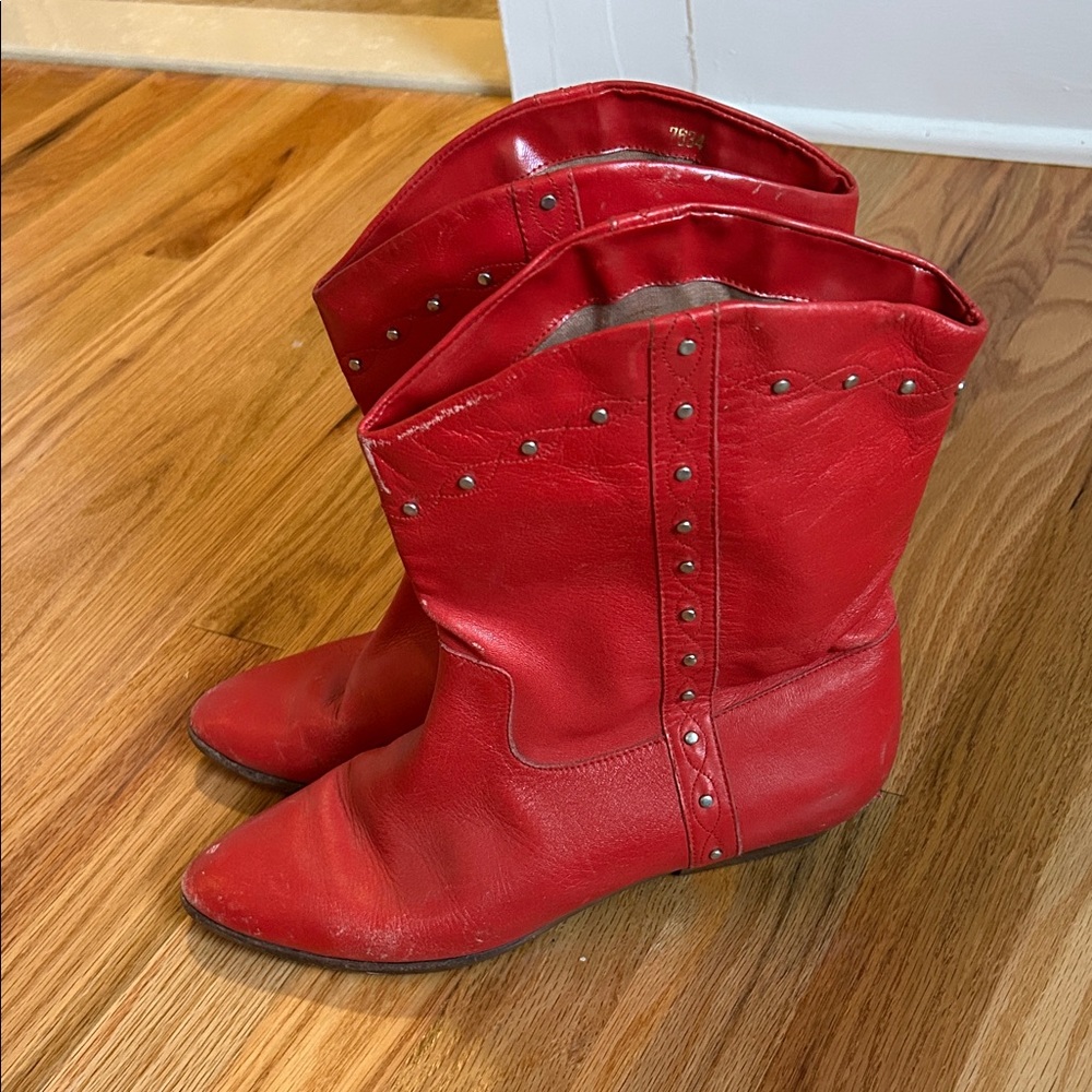 Vintage Red Cowboy Boots